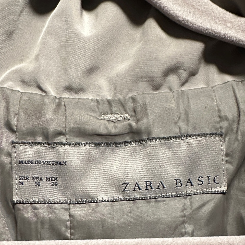Zara Basic Light Gray/Green Jacket - image 2